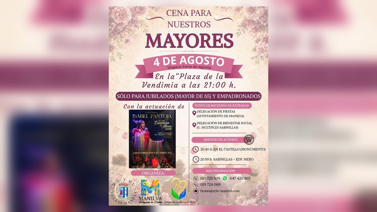 Cena dedicada a los mayores en la víspera de la Feria de Agosto Cena dedicada a los mayores en la víspera de la Feria de Agosto