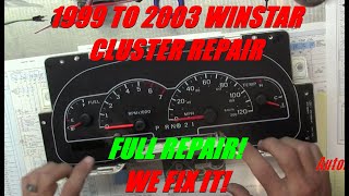 1999 to 2003 Ford Winstar Instrument Cluster Speedometer Repair.  Full Repair! not just removal...