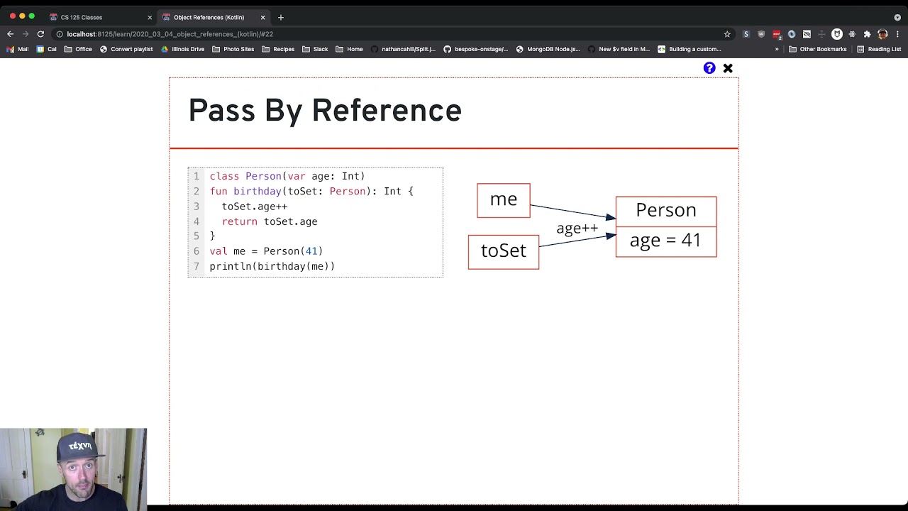 CS 124 Kotlin Pass by Reference