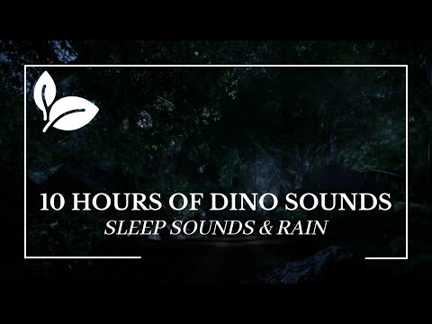 10 Hours of JURASSIC PARK Ambience, Sleep Sounds, Rain Sounds for Sleeping, Sleep