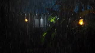 Best Rain Sounds for Sleeping, Real Heavy Rainstorm & Mighty Thunder on Tin Roof, White Noise Night
