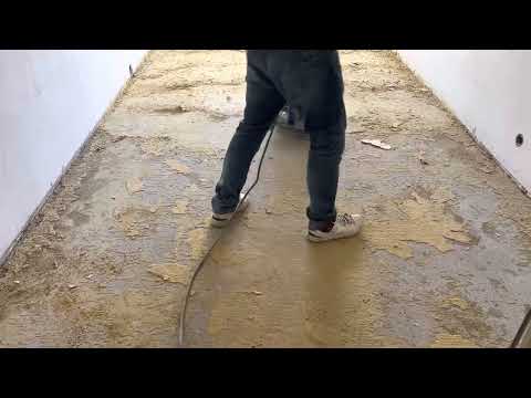 Entfernen Klebereste eines Teppichbodens #Einscheibenmaschine #janser