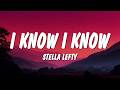 STELLA LEFTY - I Know I Know (Lyrics) "one glass of wine and your on my mind"