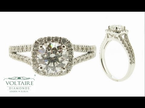 Split Shoulder with Round Brilliant Engagement Ring - ER 1109