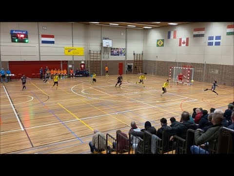Samenvatting Futsal Apeldoorn - ASV Lebo eredivisie zaalvoetbal  24-01-2020 (wereldgoal Mo Bendadi)