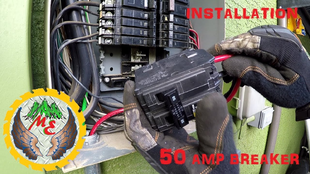 Como instalar 220 Volts conector y 50 amp breaker para tu maquina de soldar mig o electrodo