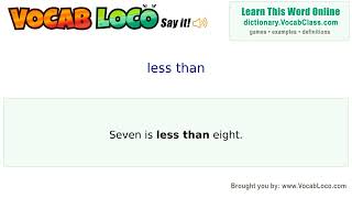 Video thumbnail for less than