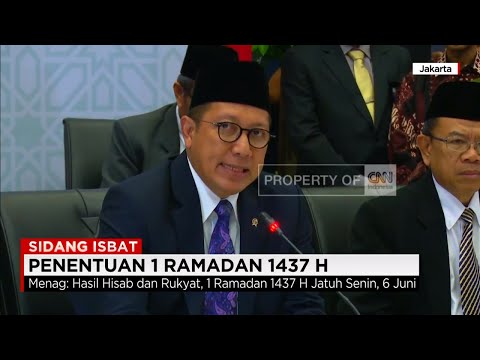 Pengumuman Lengkap Menag Usai Sidang Isbat Awal Puasa 06/06/2016