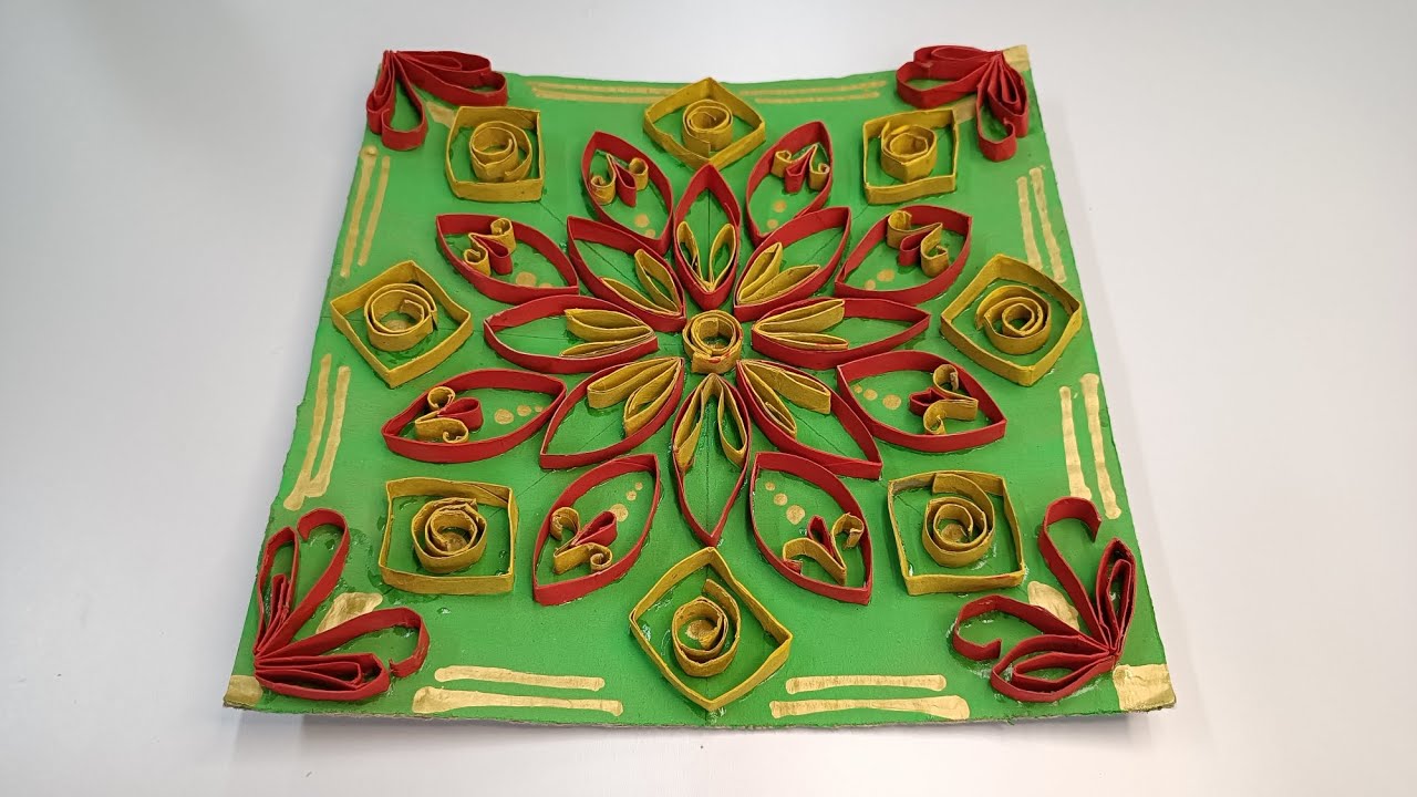 Atividade com rolinho de papel higiênico e papelão, inspirada na quilling art
