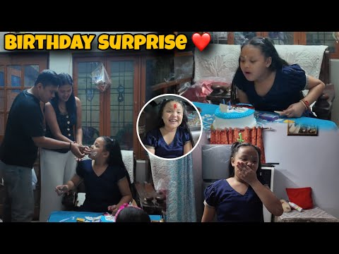 Surprise her on her birthday ❤️|| her reaction 😱|| Varsha Thapa