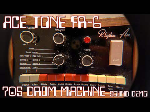 Rare Ace Tone FR-6 Rhythm Ace 1970s - Black Tolex image 9