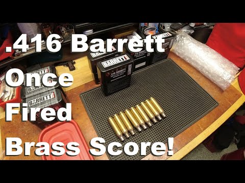 Punteggio in ottone Barrett .416 sparato una volta