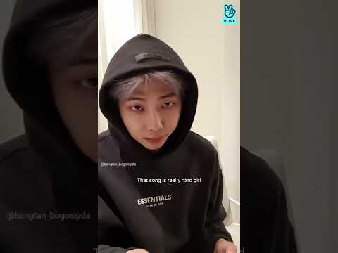 Joon talking about LOUDER THAN BOMBS! | still he didn't deny it , I'm hoping for it🥲 #bts #rm #vlive