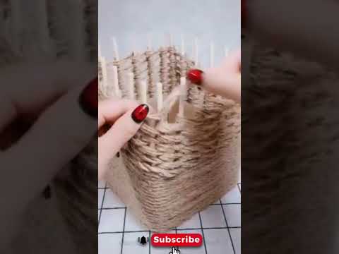 Идея домашнего декора из джута DIY Идеи для рукоделия из джутовой веревки Джутовый домашний декор ручной работы из мешковины