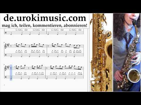 Saxophonunterricht (Alt) Imagine Dragons - Thunder Noten Lernen um-i995