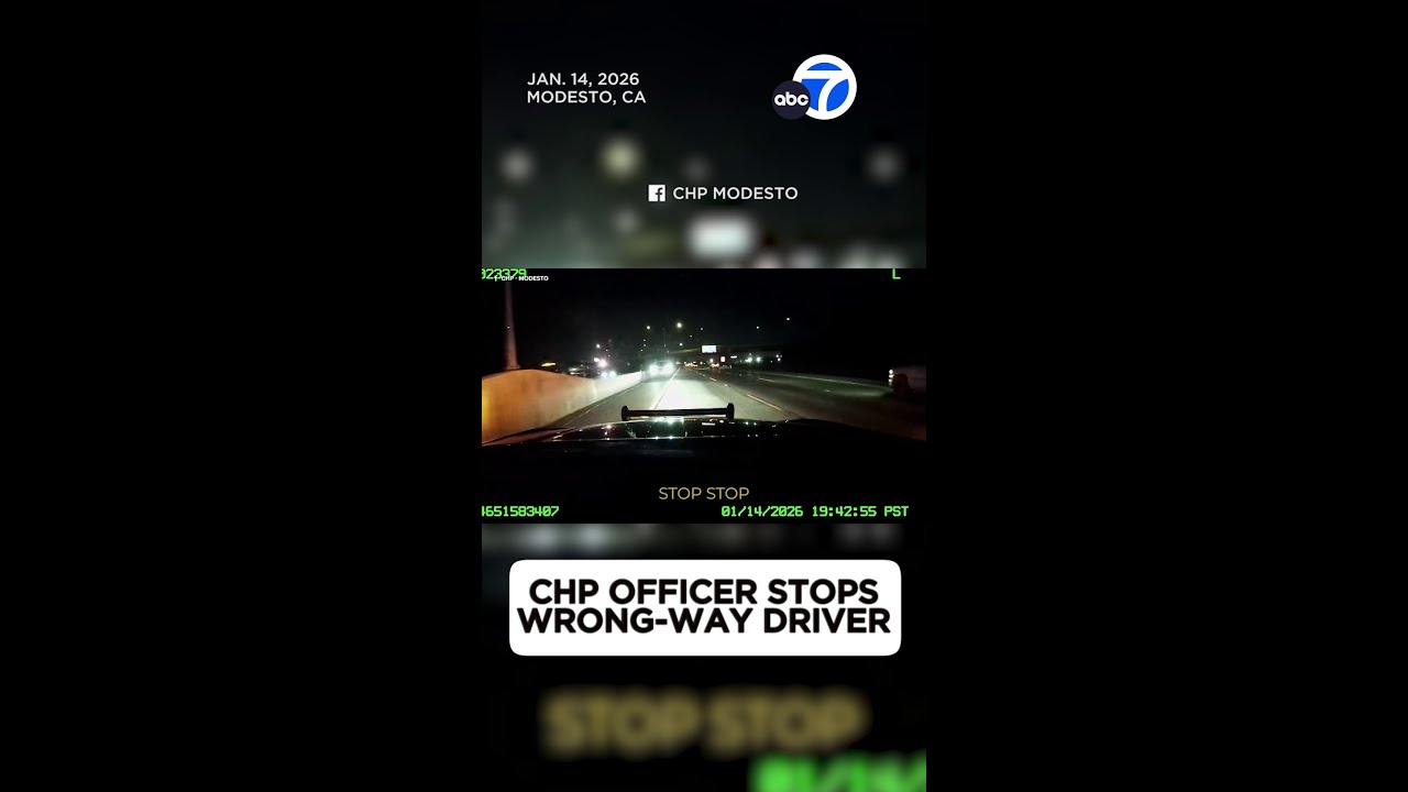 CHP officer stops wrong-way driver
