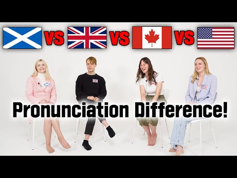 10 ENGLISH Word Pronunciations Differences! British Vs American Vs Scottish Vs Canadian