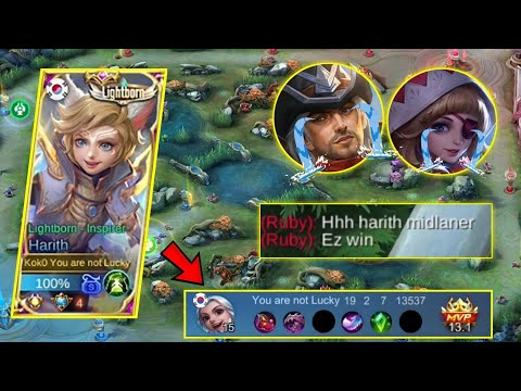 HARITH MIDLANER?? THIS IS NEW META HARITH(MUST TRY)|HARITH FAST HAND GAMEPLAY