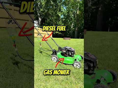 Can I get this gas mower to run on other fuel sources? Let’s find out! #mower #diesel #testing