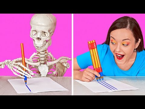 AMAZING DIY SCHOOL HACKS || Back to School Crafts from 123 GO! SCHOOL
