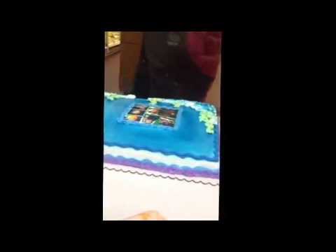 BenJoe birthday 1 year old cake being made:)