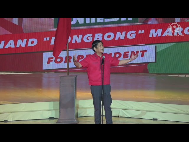 WATCH: Full speech of Ferdinand Marcos Jr at proclamation rally