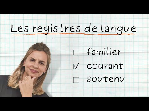 Les registres de langue