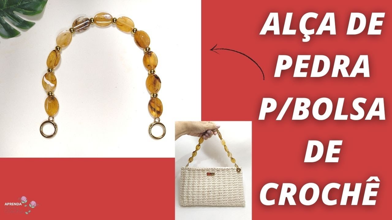 Watch Now ALÇA DE PEDRA P/ BOLSA DE CROCHÊ COM ARGOLA ARTICULADA. ALÇA DE PEDRA P/ BOLSA DE CROCHÊ COM ARGOLA ARTICULADA.