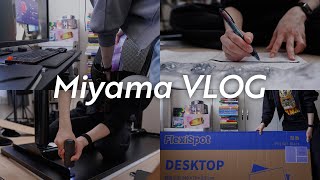 vlog - 理想のデスク環境を作ろう! with FlexiSpot E8 / 配線整理はシンプルに / 電動昇降デスクで捗るiPad作業 / 確定申告明けの映画三昧🎬