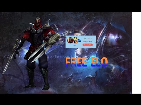 ZED THE FREE ELO GAINER!! how to climb out of low elo