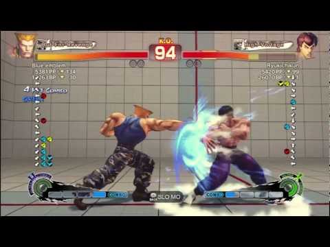 Blue emblem (Guile) vs Ryukichikun (Fei Long)