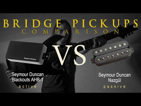 SEYMOUR DUNCAN BLACKOUTS vs NAZGUL - Active Passive Bridge Pickup Metal Tone Comparison / Review