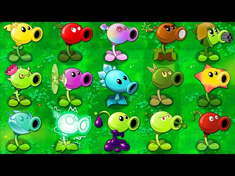 All PEA Plants LEVEL 999999 Power-Up! vs Big Wave Beach Final Boss in Plants vs Zombies 2