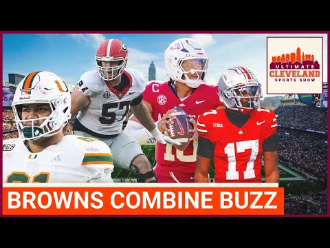 How did the NFL Combine results impact the Cleveland Browns' plans with their 2 first round picks?