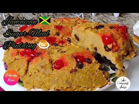 AUTHENTIC JAMAICAN SUGAR MEAL RECIPE PUDDING 🍮@Howtocookjamaican