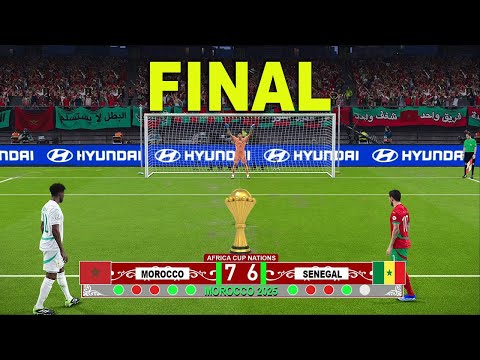 Senegal vs Morocco FINAL | Penalty Shootout AFCON 2025 | eFootball PES