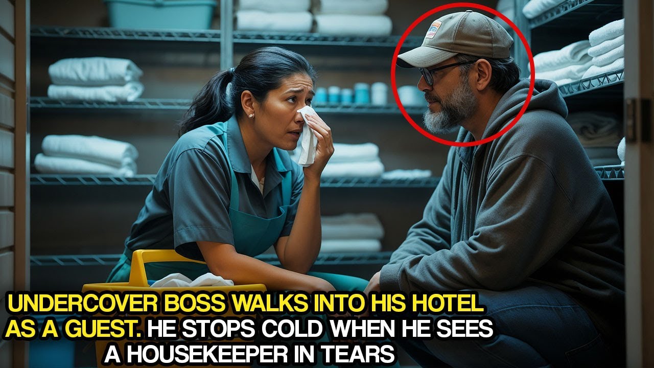 Undercover Boss Walks Into His Hotel as a Guest. He Stops Cold When He Sees a Housekeeper In Tears