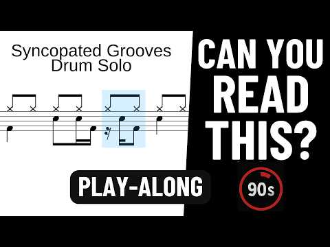 Syncopated Grooves Drum Solo – Sight Reading Play Along Challenge