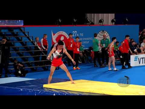 MATAYOSHI Kento (JPN) M - 2019 Trampoline Worlds, Tokyo (JPN) - Qualification Tumbling R1