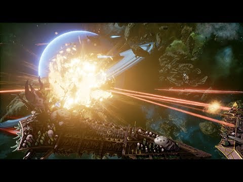 Chaos (Slaanesh Fleet) vs Space Marines! Rank 79 - Battlefleet Gothic Armada