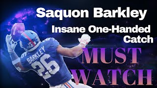 Saquon Barkley One Handed Insane Catch | Cowboys vs Giants Week 15