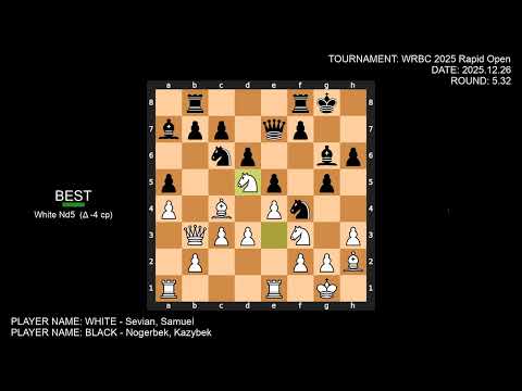 FIDE World Rapid & Blitz Championships 2025 | Rapid Open 31+ - Round 5 - All Games with Analysis
