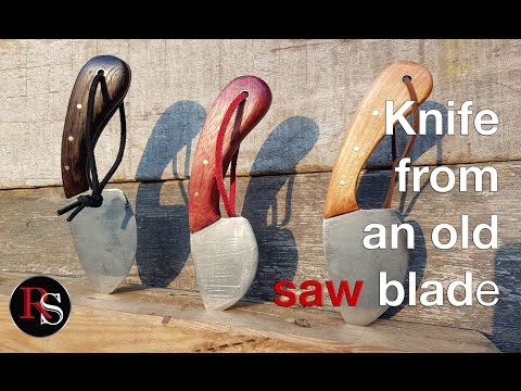Knife Making - Making a Knife From An Old Saw Blade (x3) Video