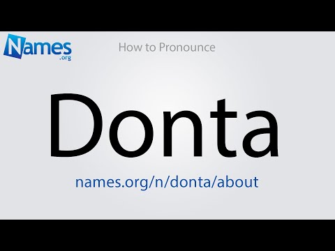How to Pronounce Donta