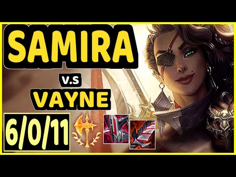 YUUKI60 (SAMIRA) vs VAYNE - 6/0/11 KDA BOTTOM ADC GAMEPLAY - EUW Ranked DIAMOND