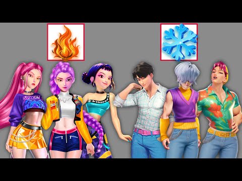 🔥 Epic Glow Up! Fire vs Ice x KPOP Demon Hunters Fashion Transformation