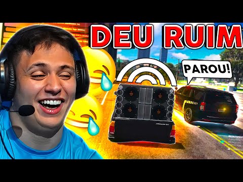 SOUND PROHIBITED in FRONT OF THE POLICE 😂 GTA RP (Paulinho the CRAZY)