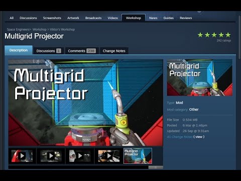 Multi Grid Projector Plug-in - Space Engineers Tutorial