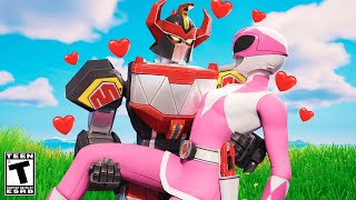 Megazord FALLS IN LOVE with Pink Power Ranger.. Fortnite Power Rangers