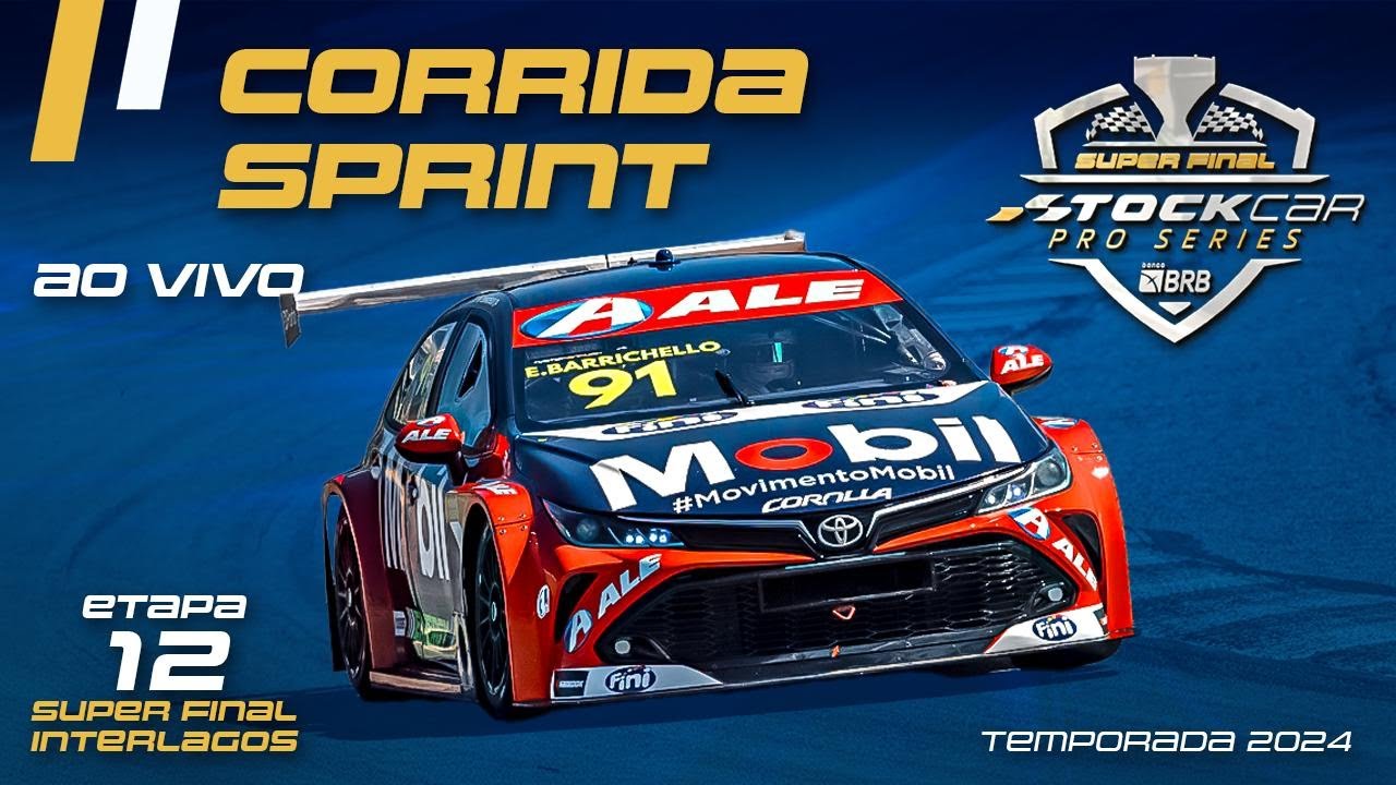 STOCK CAR BRB 2024 AO VIVO | 12ª ETAPA - CORRIDA SPRINT | INTERLAGOS - SUPER FINAL